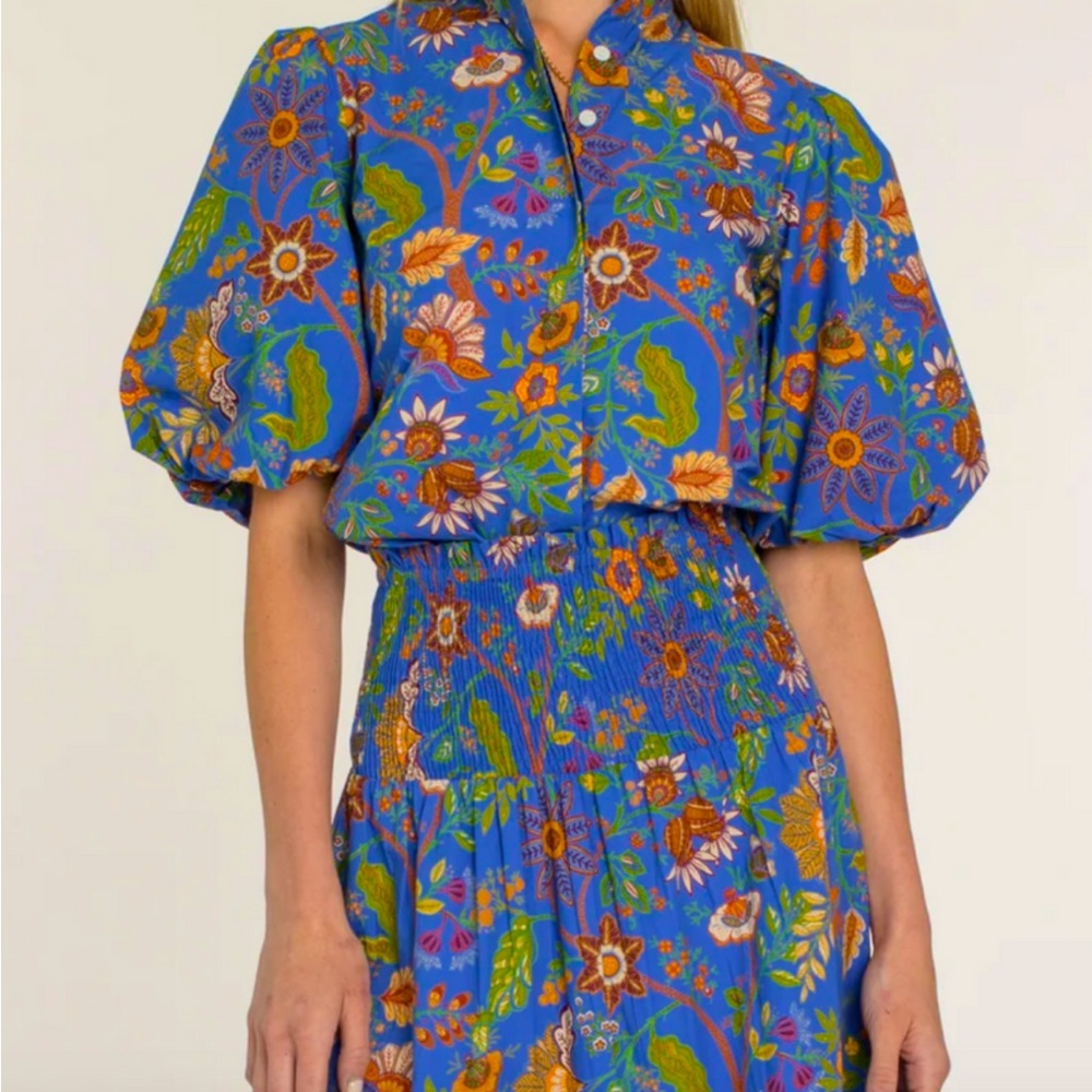 Elizabeth and James Blue Floral Top